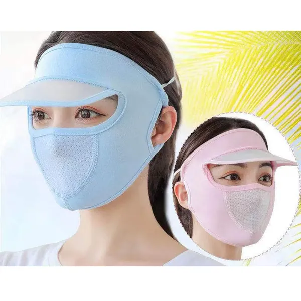 Pack_Of_2_-_Summer_Protection_Women_S_Cap_Mask_Uv_Sun_Protection_Foldable_Scarf_Face_Cover_With_Ice_Silk_Material_Breathable_Sunscreen_Shield_For_Outdoor_Cycling_Activities
