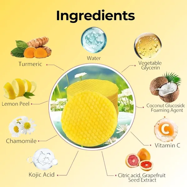 Kojic_Acid_And_Turmeric_Cleansing_Pads_For_Dark_Spots_Skin_Brightening_Acne_Prevention_With_Vitamin_B5_Vitamin_C_Turmeric_Infused_Foaming_Exfoliating_Pads_For_Face_For_All_Skin_Types_60_Pcs
