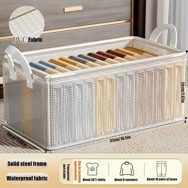 Pvc_Transparent_Storage_Basket_Clothes_Organizer_Storage_Box_Steel_Frame_Wardrobe_Organizer_Foldable_Clothes_Storage_Transparent_Clothes_Storage_Box_26_Ltr_3