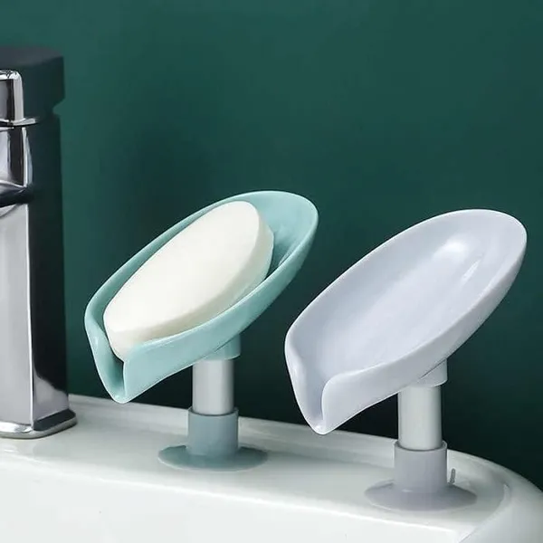Leaf_Shape_Soap_Dish_Holder_With_Suction_Cup_Easy_Clean_Bar_Soap_Holder_For_Shower_Bathroom_And_Kitchen_Sink_Soap_Dish_Holder_With_Suction_Cup_Multicolor_3_X_Pack_Of_2