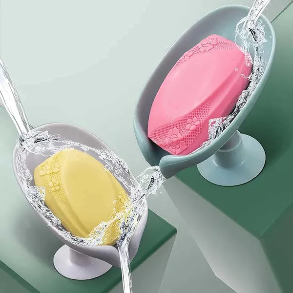 Leaf_Shape_Soap_Dish_Holder_With_Suction_Cup_Easy_Clean_Bar_Soap_Holder_For_Shower_Bathroom_And_Kitchen_Sink_Soap_Dish_Holder_With_Suction_Cup_Multicolor_3_X_Pack_Of_2