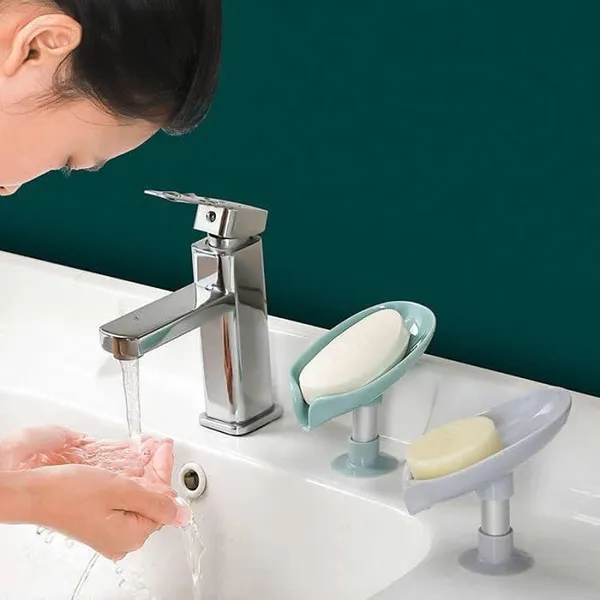 Leaf_Shape_Soap_Dish_Holder_With_Suction_Cup_Easy_Clean_Bar_Soap_Holder_For_Shower_Bathroom_And_Kitchen_Sink_Soap_Dish_Holder_With_Suction_Cup_Multicolor_3_X_Pack_Of_2
