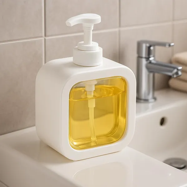 Square_Liquid_Dispenser_Clear_Plastic_Soap_Dispenser_Pump_Refillable_Lotion_Bottles_Portable_Liquid_Container_For_Kitchen_And_Bathroom_Multicolor_Pack_Of_1