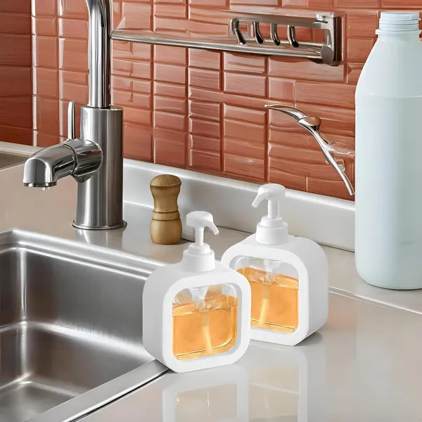 Square_Liquid_Dispenser_Clear_Plastic_Soap_Dispenser_Pump_Refillable_Lotion_Bottles_Portable_Liquid_Container_For_Kitchen_And_Bathroom_Multicolor_Pack_Of_1
