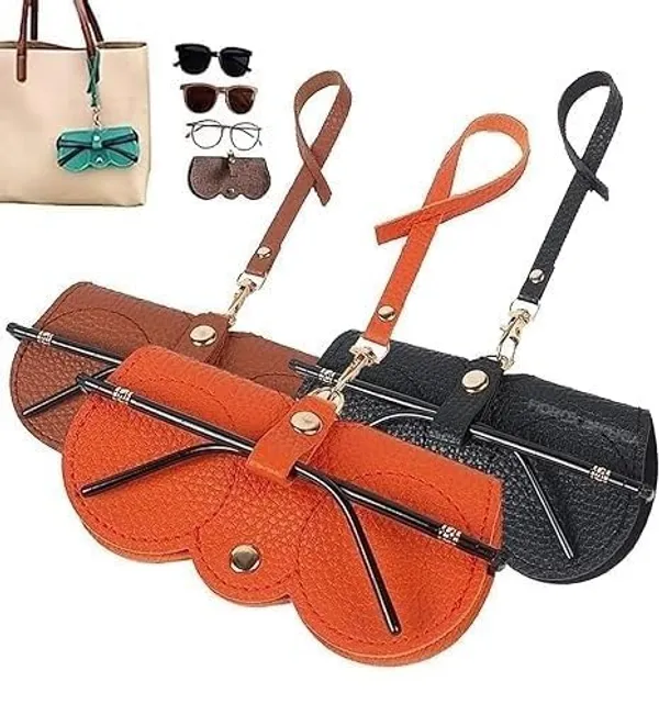 Leather_Sunglasses_Case_Cover_With_Button_Clip_Eyeglasses_Holder_Bag_Portable_Glasses_Case_With_Wrist_Strap_Protective_Storage_For_Spectacles_Goggles_Multicolor_Pack_Of_1