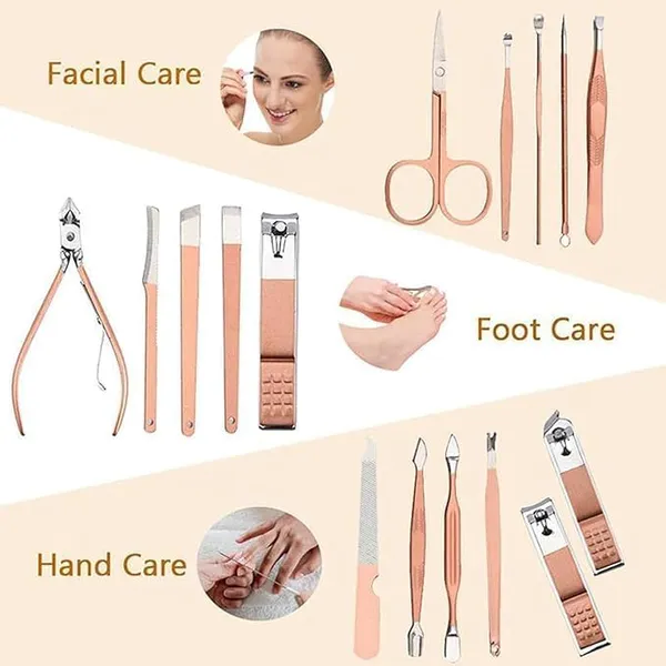 16_In_1_Manicure_Kit_Complete_Nail_Clippers_Cutters_Set_Multi_Tool_Nail_Care_Kit_For_Hands_And_Feet_Grooming_Pack_Of_1_Multicolor