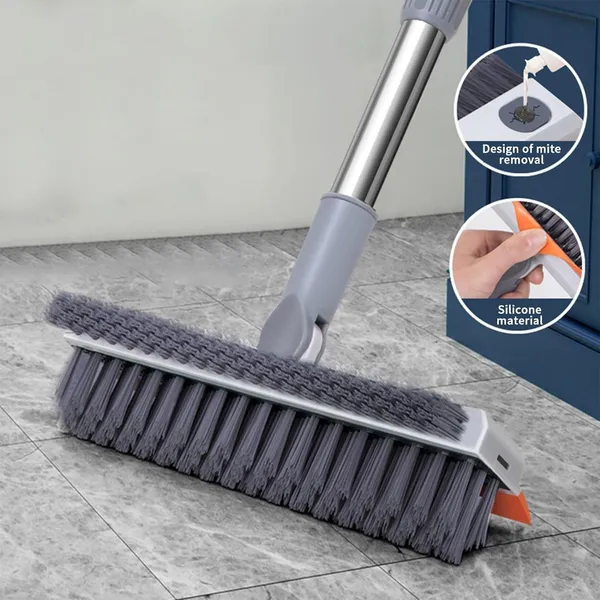 3_In_1_Tiles_Cleaning_Brush_With_Long_Handle_Floor_Scrubber_With_Adjustable_Rod_Rotating_Brush_Head_Bathroom_Kitchen_Wall_Cleaning_Tool_Pack_Of_1_Multicolor