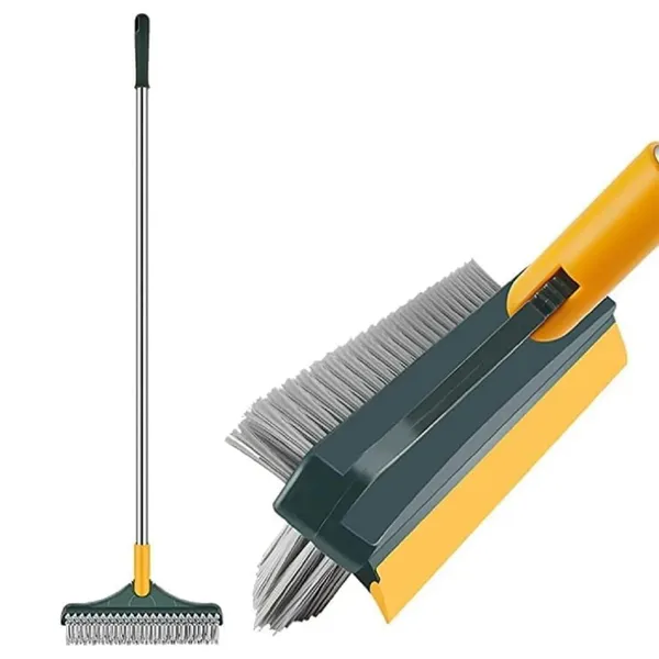 3_In_1_Tile_Cleaning_Brush_With_Handle_Multipurpose_Grout_Corner_And_Gap_Scrubber_Tool_For_Bathroom_Wall_Floor_And_Drain_Line_Cleaning_Multicolor_Pack_Of_2
