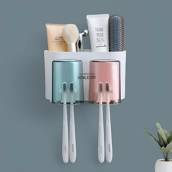 Toothbrush_Holder_Wall_Mounted_Tooth_Brushes_Holder_Toothbrush_Holders_For_Bathroom_Brush_Holder_For_Bathroom_Wall_Mounted_2_Cup_White_Plastic_Pack_Of_2