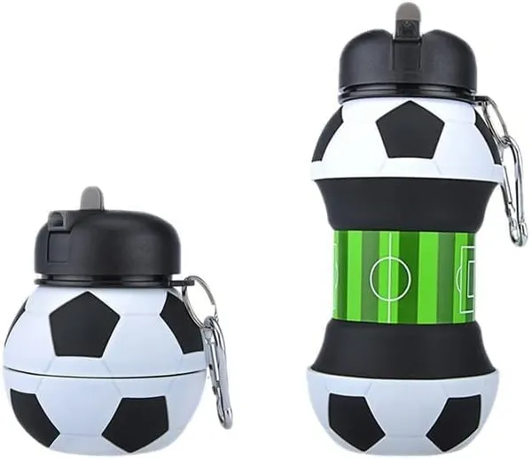 Collapsible_Silicone_Football_Water_Bottle_With_Carabiner_Clip_Leakproof_Travel_Sports_Sipper_For_Gym_Cycling_School_Activity_1_Pcs