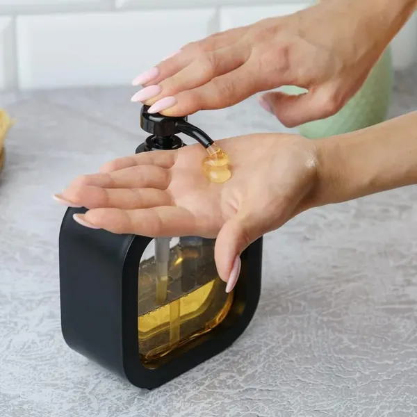 Square_Push_Pump_Soap_Dispenser_With_Wide_Mouth_Clear_Container_For_Dish_Soap_Hand_Wash_Lotion_Kitchen_Bathroom_Utility_1_Pcs