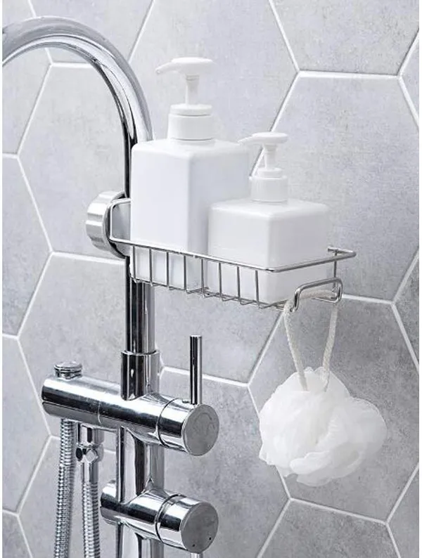 Stainless_Steel_Kitchen_Sink_Faucet_Caddy_Organizer_For_Sponge_Dishcloth_And_Soap_Holder_Rustproof_Tap_Mount_Storage_Basket_1_Pcs