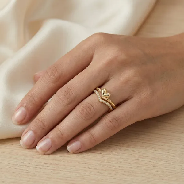 Stackable_Gold_Plated_Heart_And_Infinity_Ring_Set