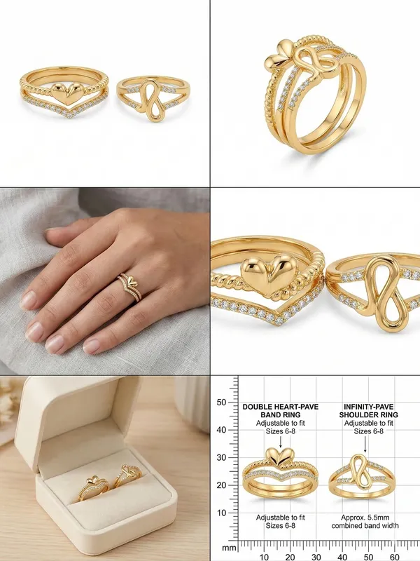 Stackable_Gold_Plated_Heart_And_Infinity_Ring_Set