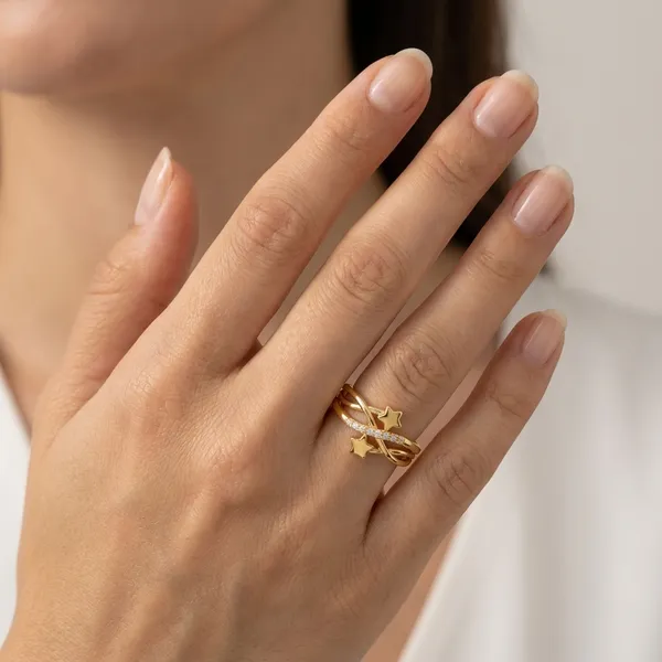 Elegant_Gold_Toned_Butterfly_Star_Ring_Combo_Set_(Combo_of_2)
