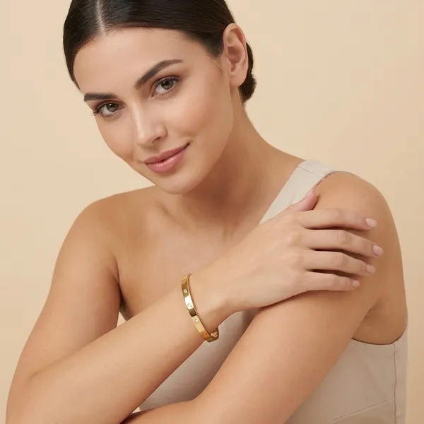 Gold_Toned_Stainless_Steel_Bracelet_With_Multi_Crystal_Stone