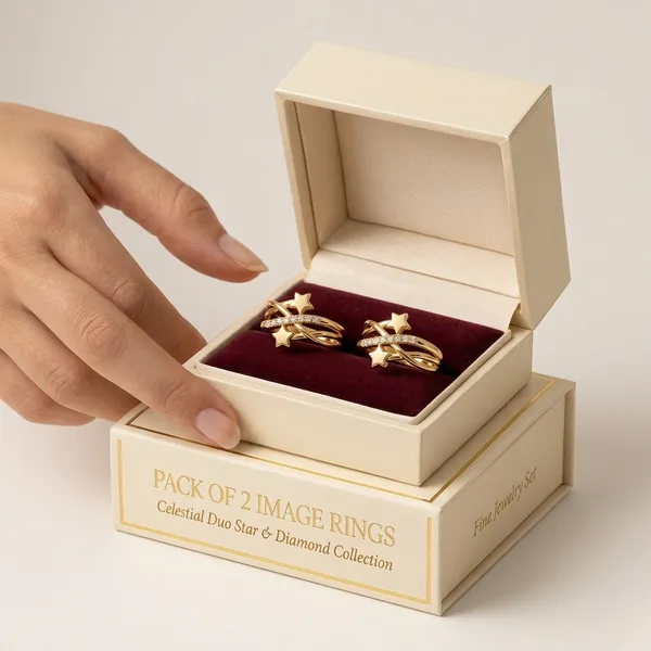 Elegant_Gold_Toned_Butterfly_Star_Ring_Combo_Set_(Combo_of_2)