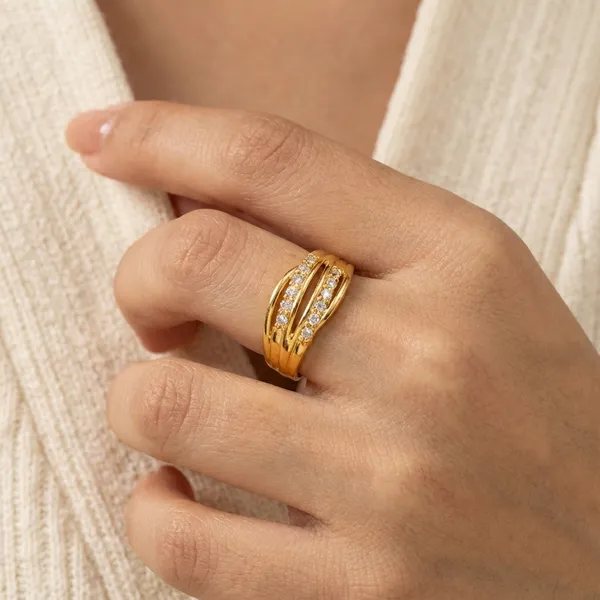 Gold_Plated_Double_Band_Cz_Ring_For_Women