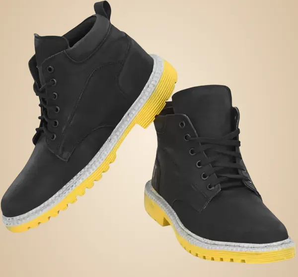 Black_Synthetic_Boots_For_Men