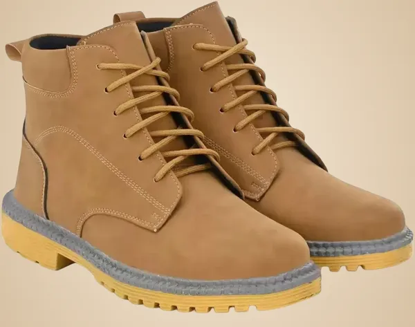 Tan_Synthetic_Boots_For_Men