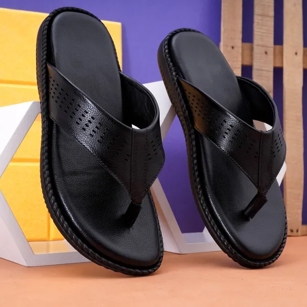Black_Foam_Laser_Cut_Slippers_For_Men