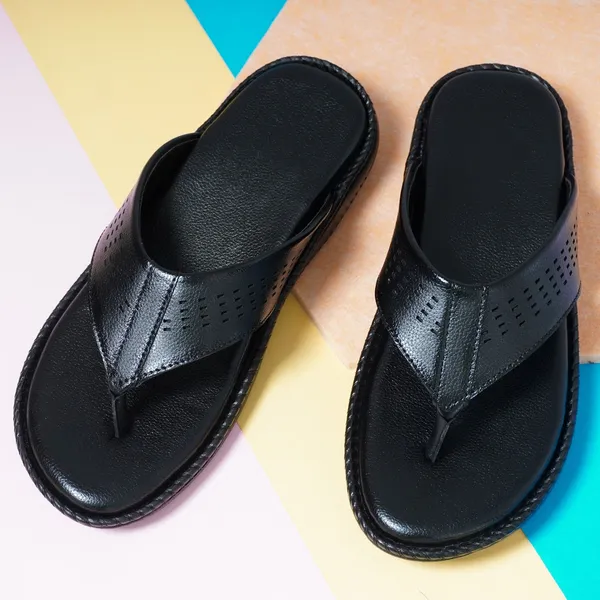 Black_Foam_Laser_Cut_Slippers_For_Men