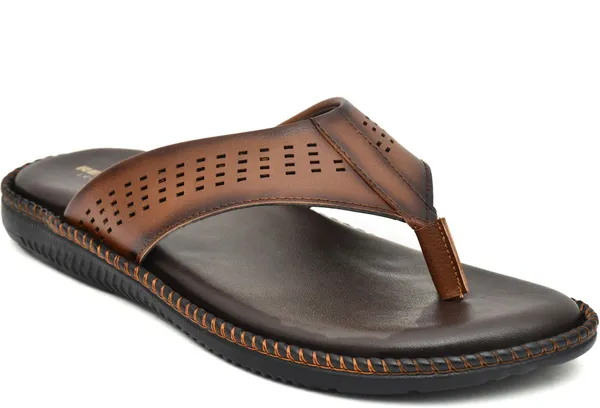 Brown_Foam_Laser_Cut_Slippers_For_Men