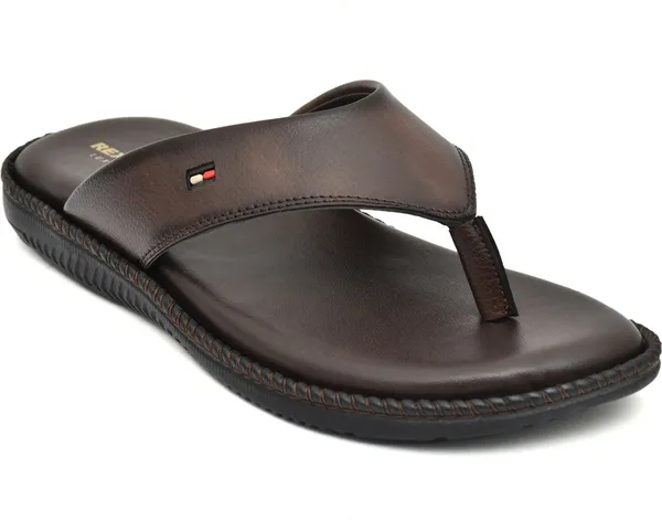 Brown_Foam_Striped_Slippers_For_Men