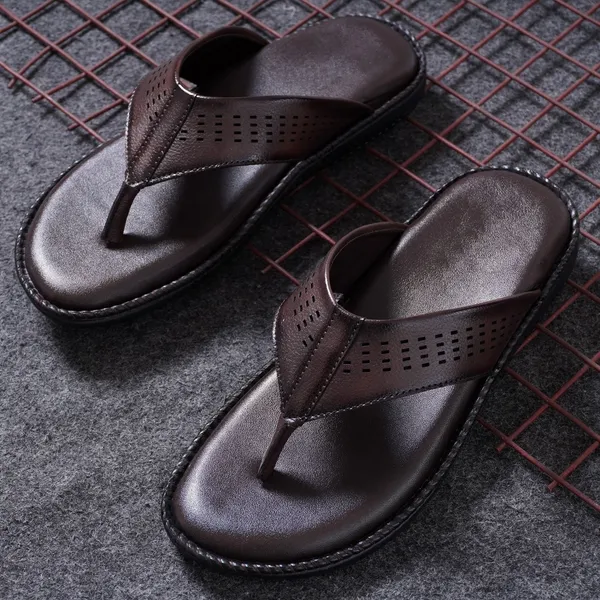 Brown_Foam_Perforations_Slippers_For_Men