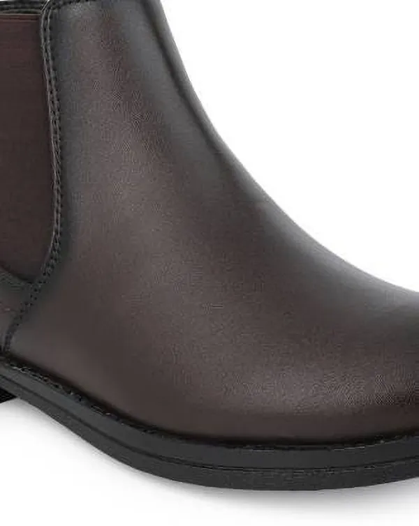 Brown_And_Olive_Synthetic_Boots_For_Men_Pack_Of_2
