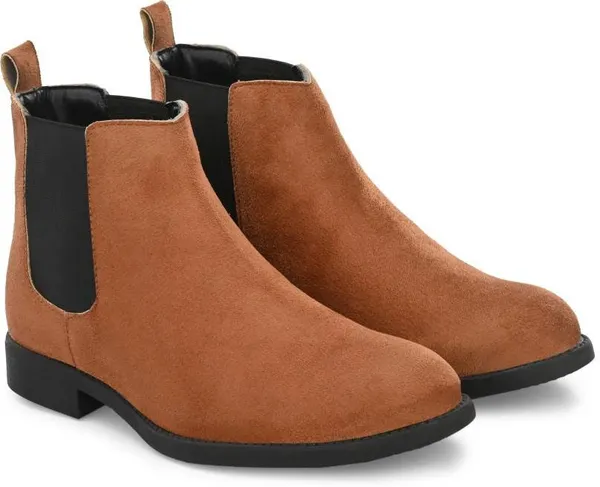 Tan_Synthetic_Chelsea_Boots_For_Men