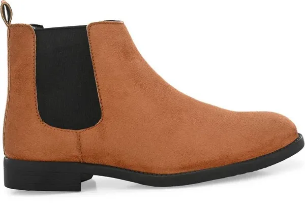 Tan_Synthetic_Chelsea_Boots_For_Men