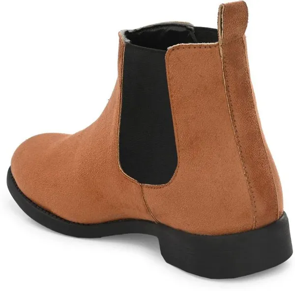 Tan_Synthetic_Chelsea_Boots_For_Men