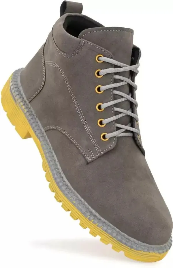 Grey_Synthetic_Boots_For_Men