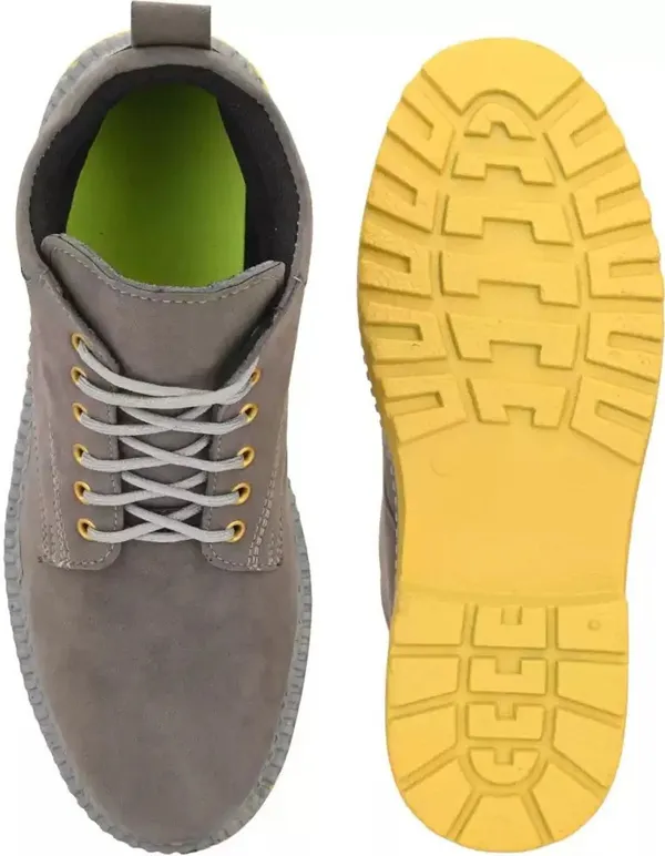 Grey_Synthetic_Boots_For_Men
