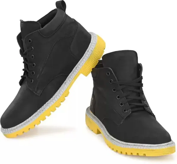 Black_Synthetic_Boots_For_Men