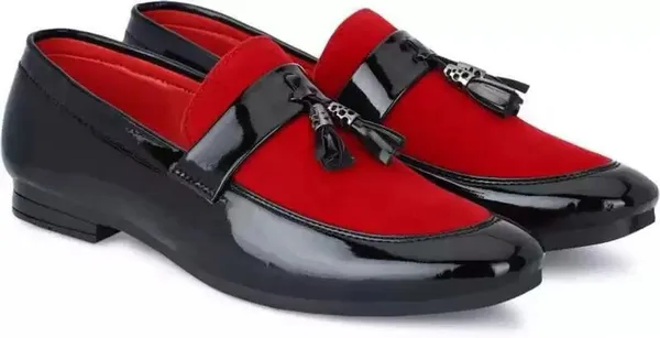 Red_And_Black_Synthetic_Loafers_&_Running_Shoe_For_Men_Pack_Of_2