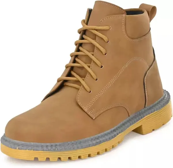 Tan_Synthetic_Boots_For_Men