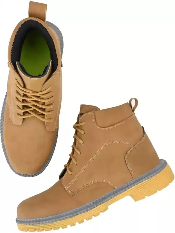 Tan_Synthetic_Boots_For_Men