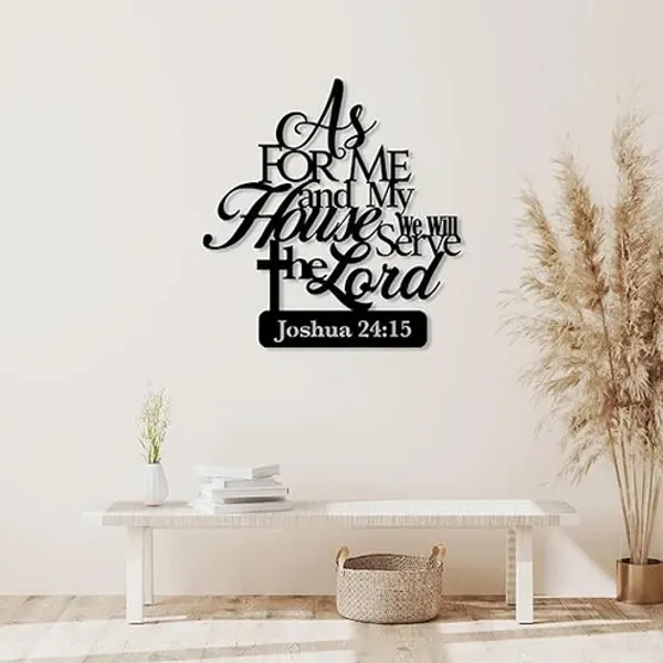 As_For_Me_And_My_House_We_Will_Serve_The_Lord_-_Joshua_24:15_Metal_Wall_Art_Decor