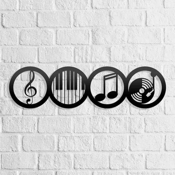 Music_Themed_Metal_Wall_Art_-_Set_Of_4_Circular_Panels