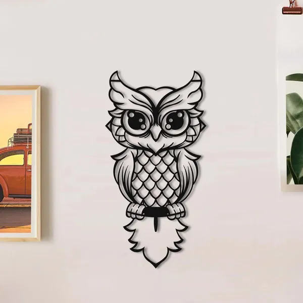 Decorative_Metal_Owl_Wall_Art_-_Black_Outline_Design