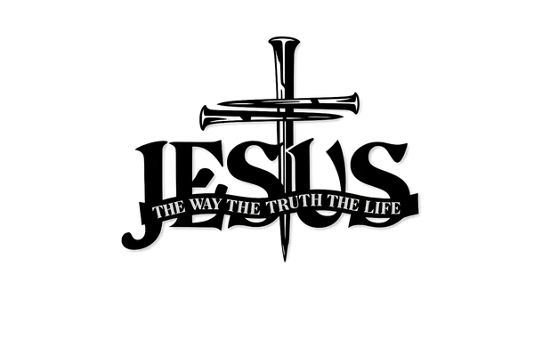 Jesus_The_Way_The_Truth_The_Life_-_Christian_Religious_Cross_Typography_Wall_Decal/Sticker