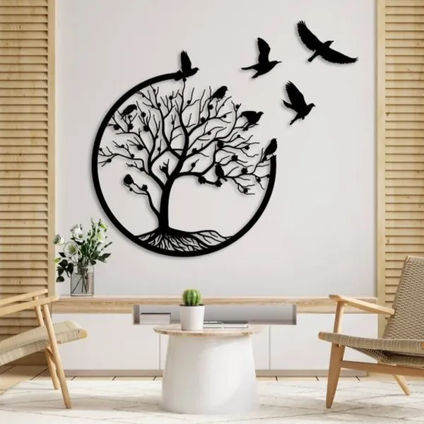 Metal_Tree_Of_Life_Wall_Art_With_Flying_Birds_-_Black_Circular_Home_Decor