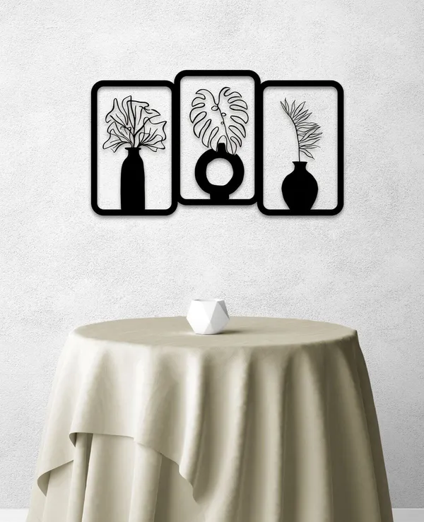 3-Piece_Floral_Vase_Metal_Wall_Art_Decor