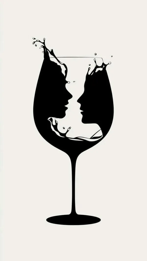 Artistic_Wine_Glass_Silhouette_Wall_Decor_-_Couple_Faces_Design