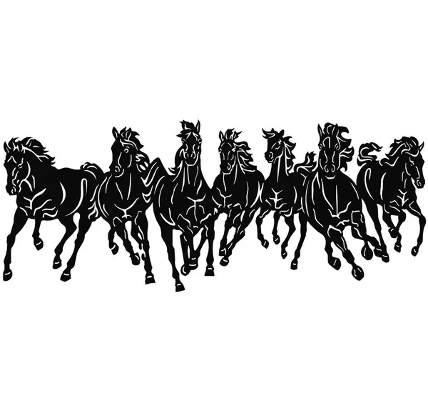Eight_Running_Horses_Metal_Wall_Art_Decor_Silhouette