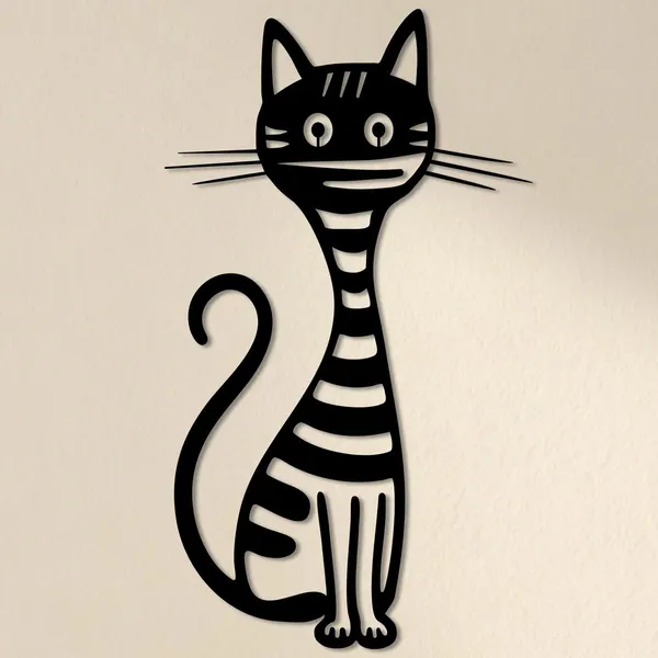 Modern_Black_Cat_Metal_Wall_Art_Decoration