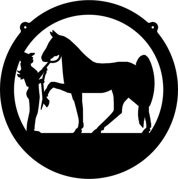 Cowboy_&_Horse_Silhouette_Metal_Wall_Art_-_Circular_Frame