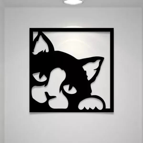 Playful_Cat_Silhouette_Wall_Art_Metal_Decor